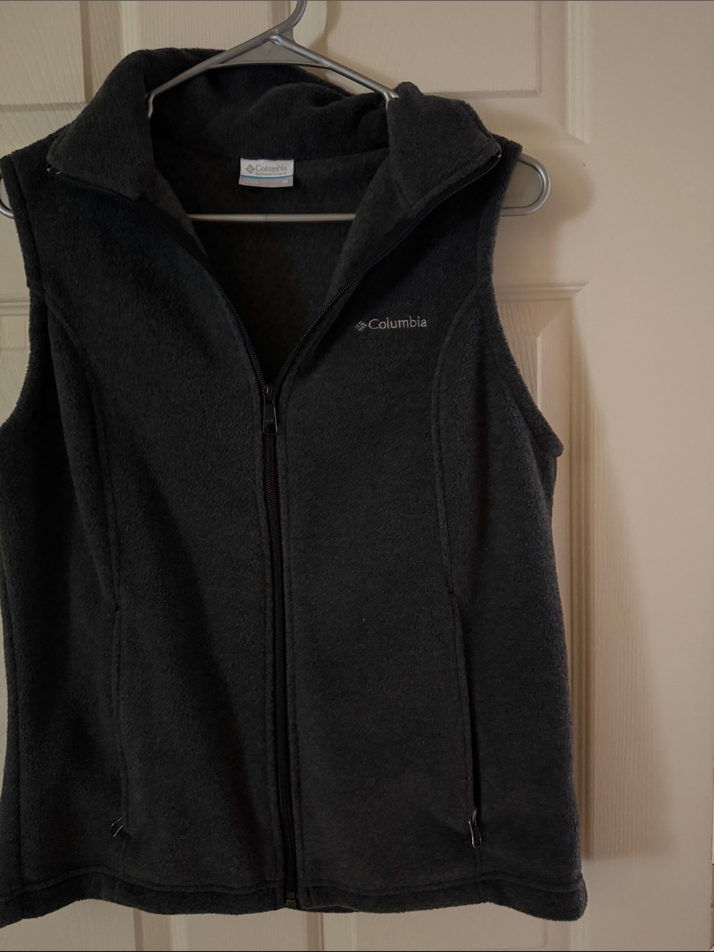 Columbia Gray Fleece Zip-Up Vest